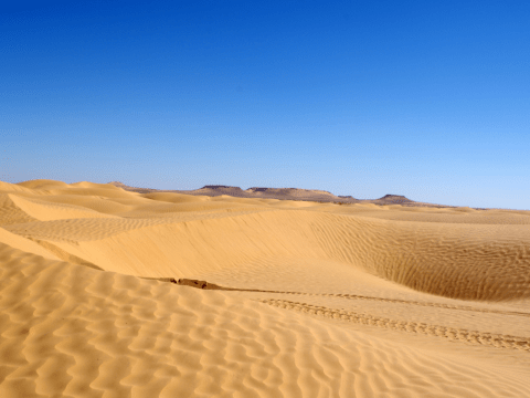 Photo des dunes lors du raid en Tunisie