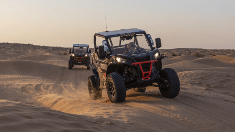 Buggy qui traverse les dunes tunisien