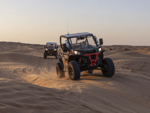 Buggy qui traverse les dunes tunisien