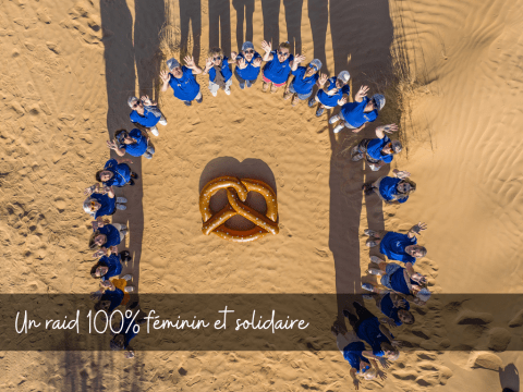 Photo de groupe du raid 100% féminin bretz'elles des sables en Tunisie