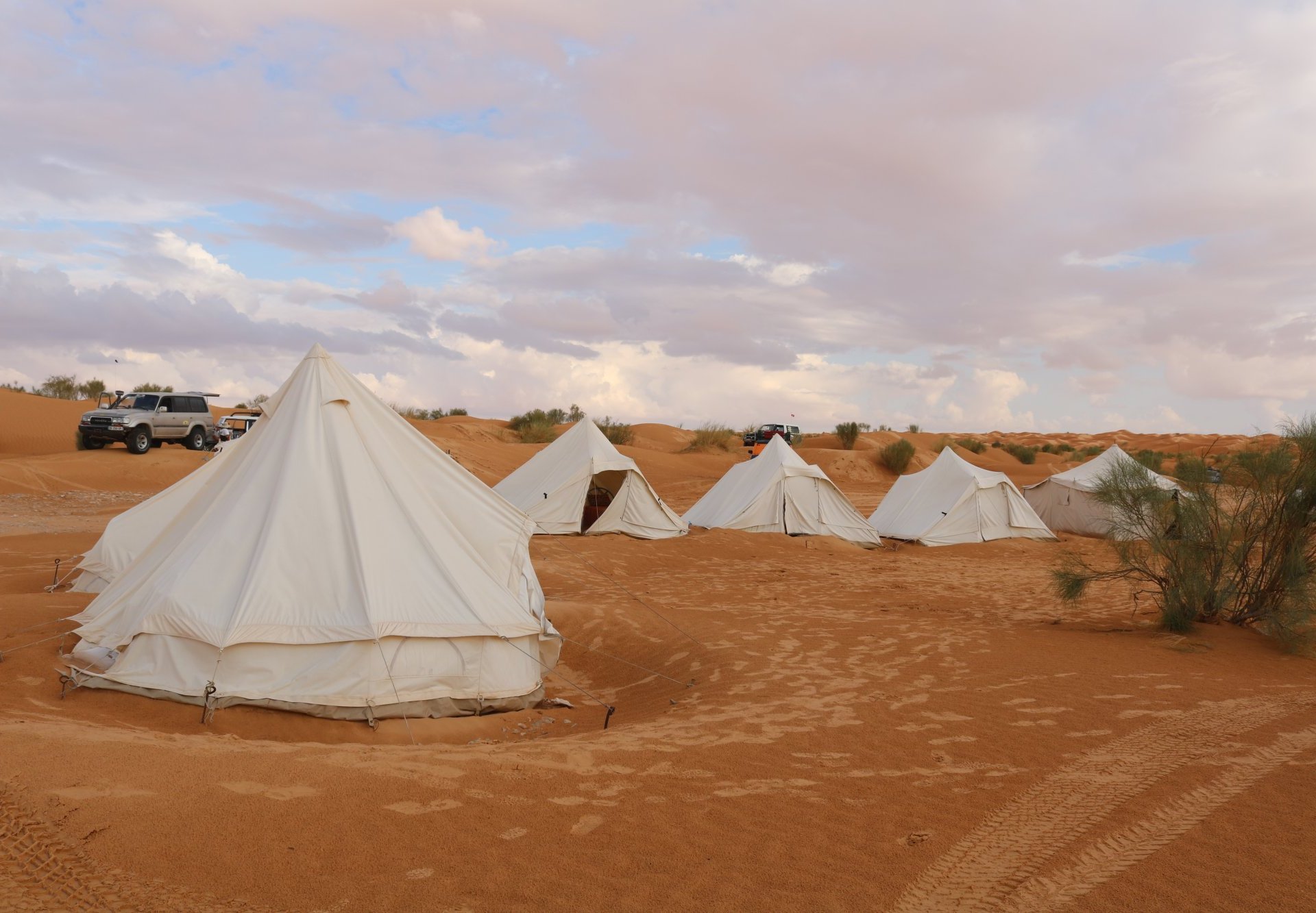 Photo des campement prise lors de notre raid en Tunisie en 2022